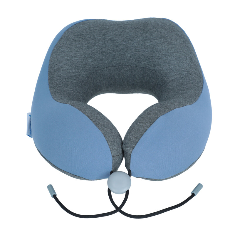 Cestovní ergonomický polštář z paměťové pěny, modrý