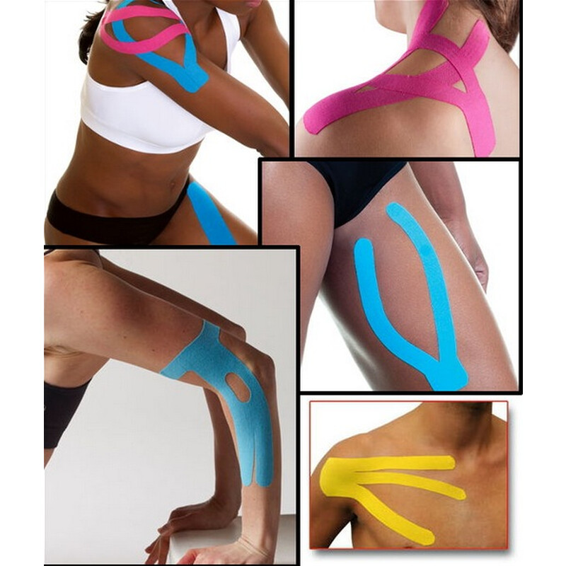 Kinezio tejp Ares 5 cm x 5 m, růžový