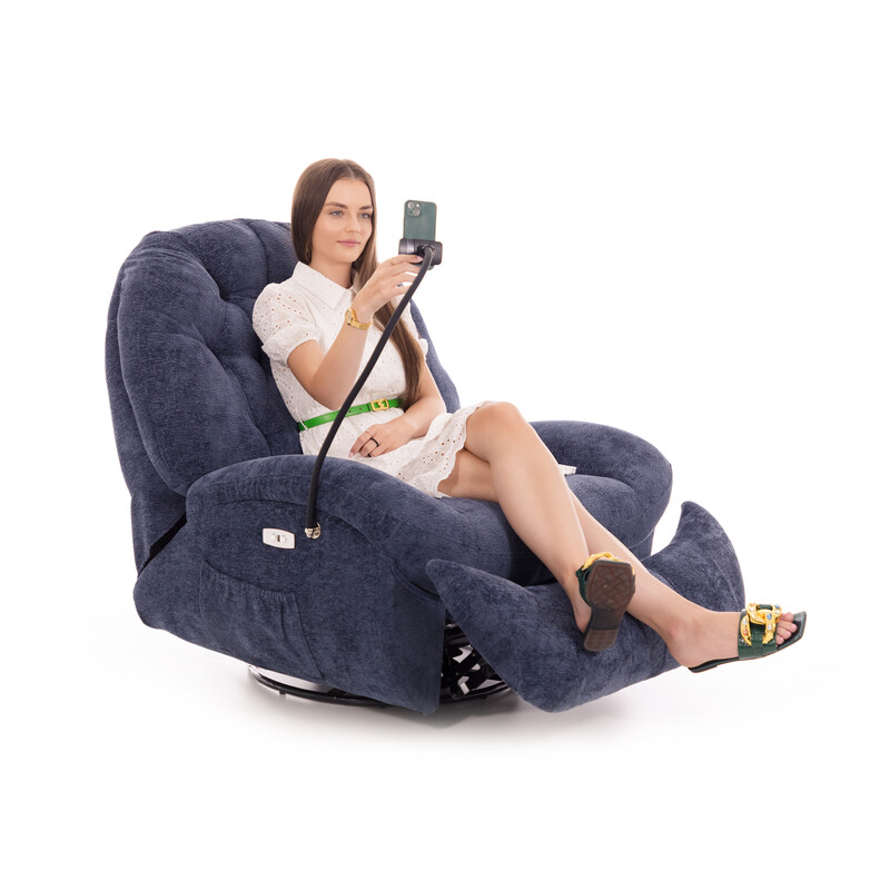 Štylové relaxační polohovací křeslo TRENDY - modré