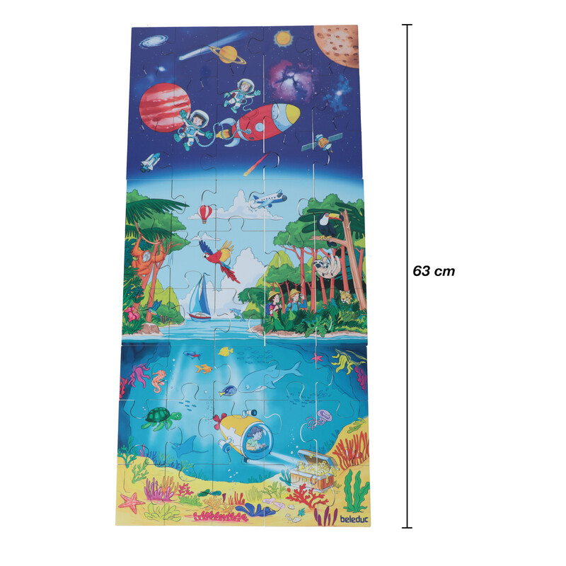Edukační podlahové puzzle Z mořských hlubin do vesmíru od Beleduc