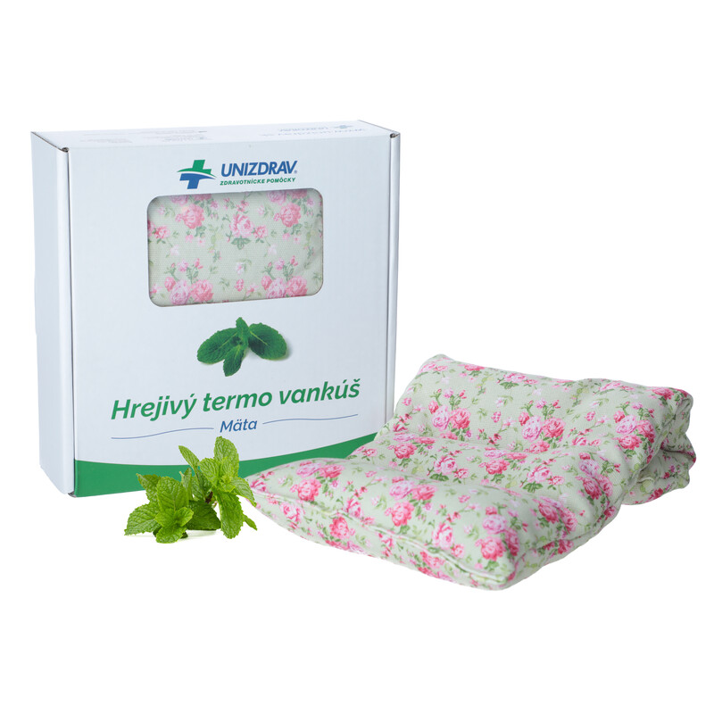 Hřejivý termo polštář UNIZDRAV Máta Květiny