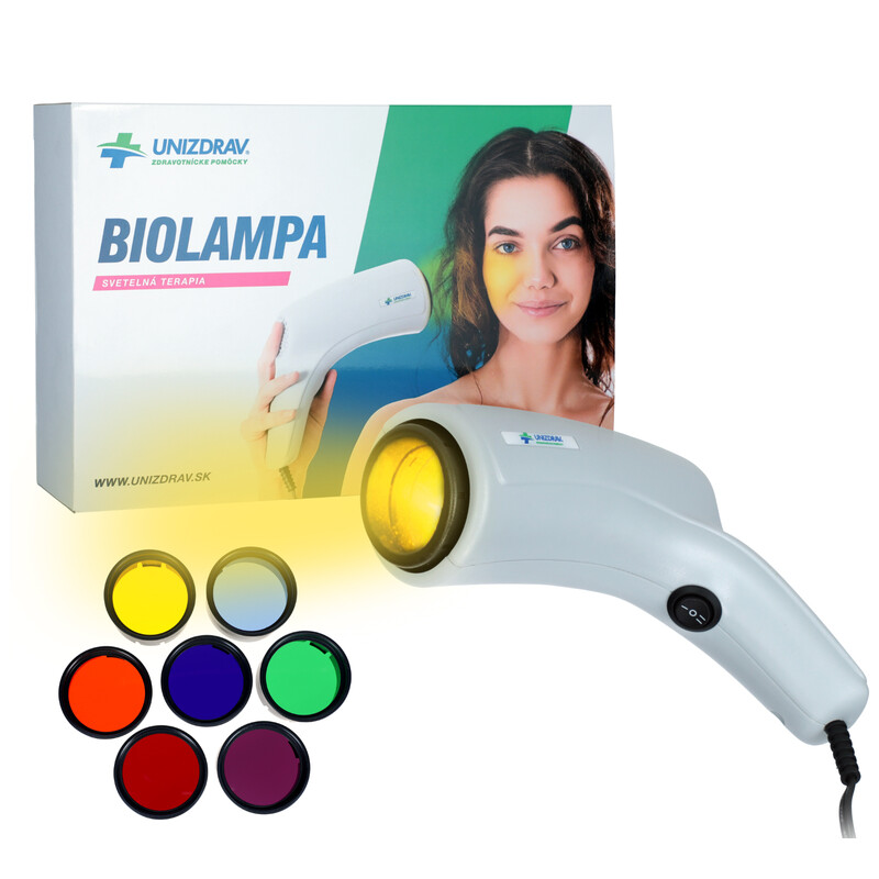 Biolampa UNIZDRAV + barevná terapie + stojan k biolampe ( zvýhodněný set )