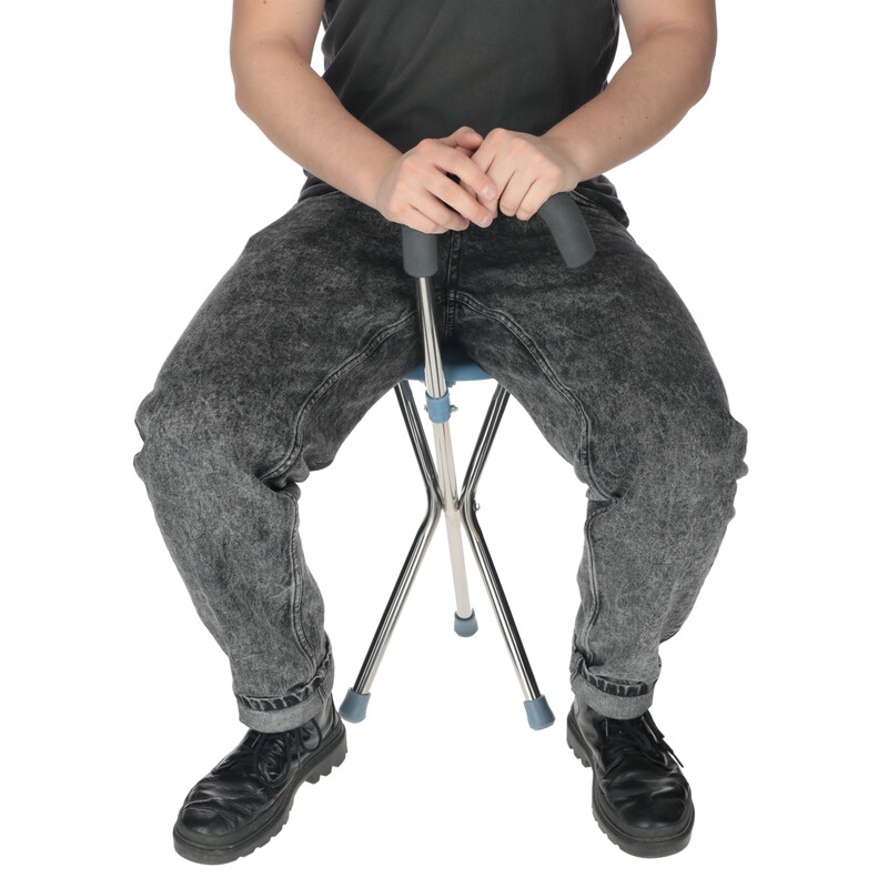 Vycházková hůl se židlí