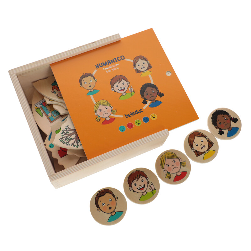 Didaktická hra a puzzle 2v1 Humanico Emoce od Beleduc