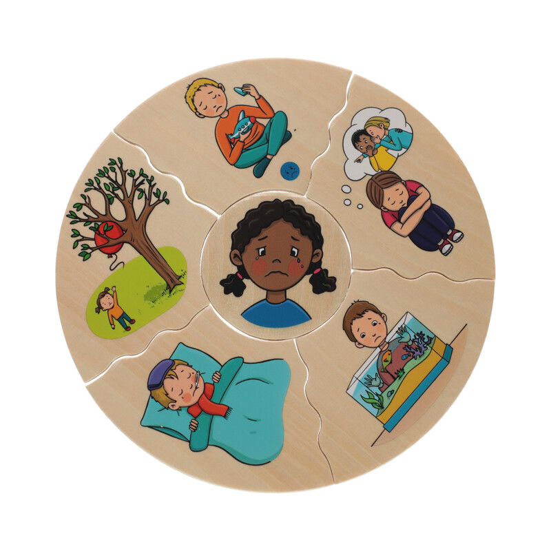 Didaktická hra a puzzle 2v1 Humanico Emoce od Beleduc