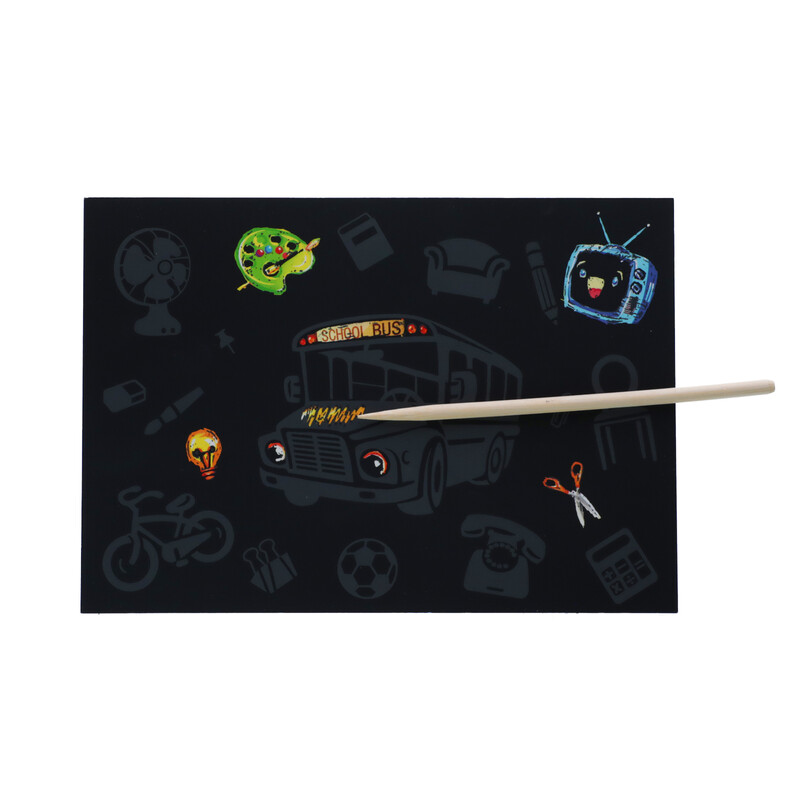 Kreativní souprava Seškrabovací omalovánka s motivy, 30 ks