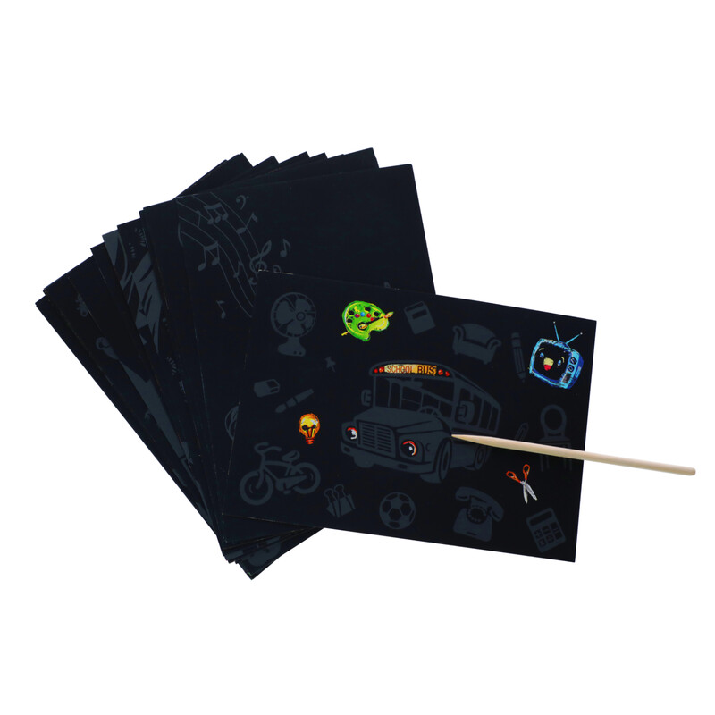 Kreativní souprava Seškrabovací omalovánka s motivy, 30 ks