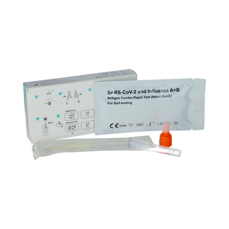 Kombinovaný test pro SARS-CoV-2 a chřipku, 1 kus