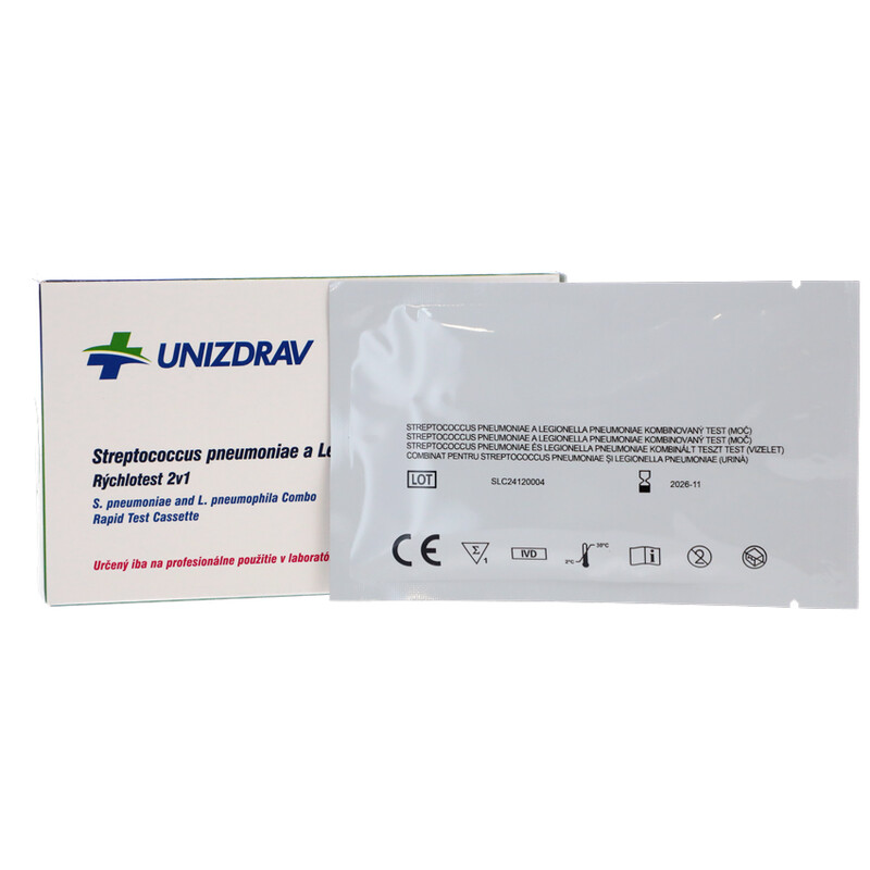 Streptococcus pneumoniae a Legionella pneumoniae  Kombinovaný test, 1ks