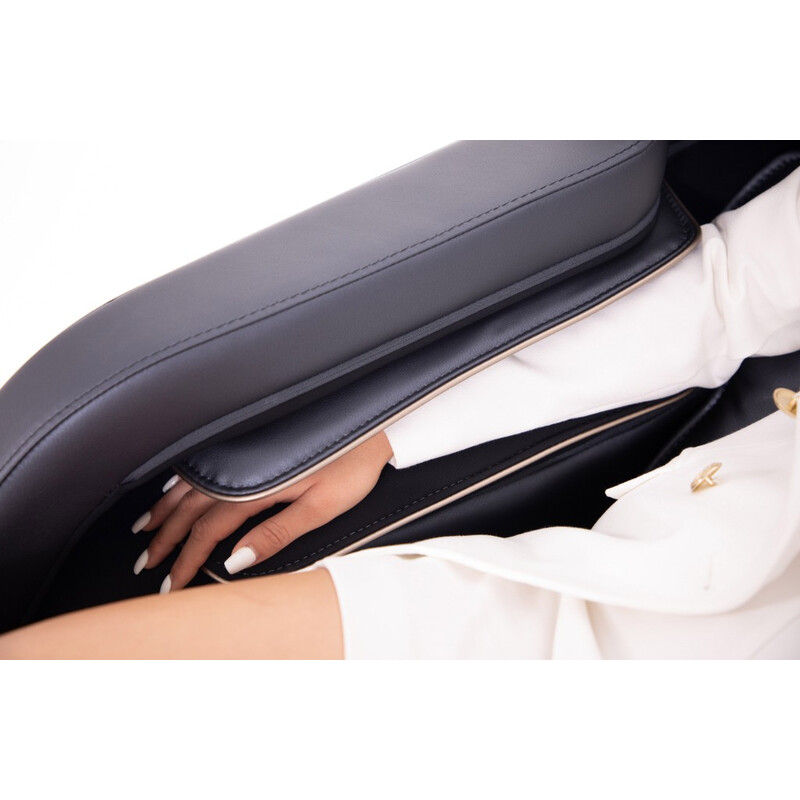 Masážní elektrické křeslo LUX 4D MASSAGER, modrozlaté (Používaný kus)