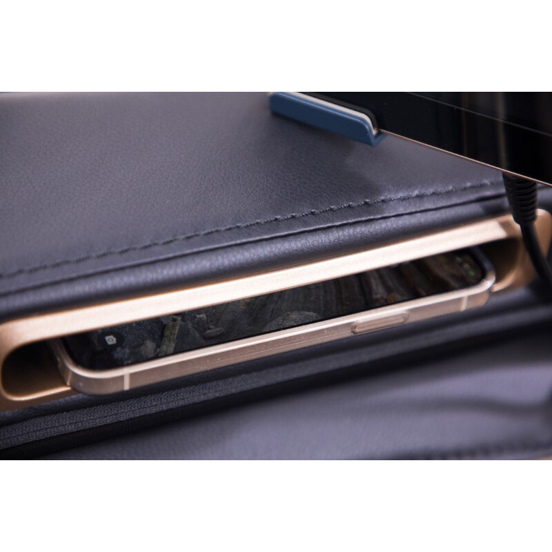 Masážní elektrické křeslo LUX 4D MASSAGER, modrozlaté (Používaný kus)