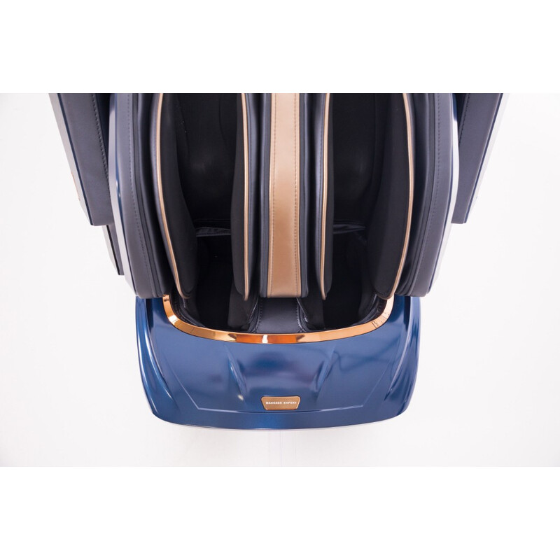 Masážní elektrické křeslo LUX 4D MASSAGER, modrozlaté (Zánovní kus)