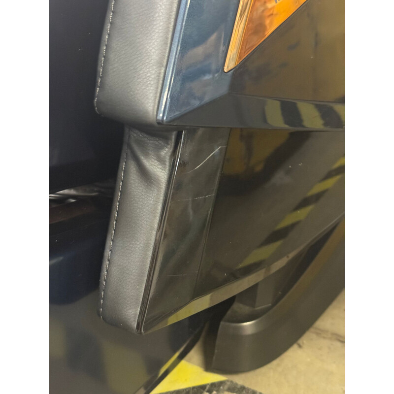 Masážní elektrické křeslo LUX 4D MASSAGER, modrozlaté (Používaný kus)