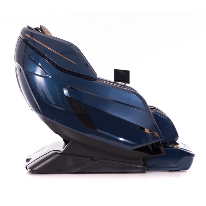 Masážní elektrické křeslo LUX 4D MASSAGER, modrozlaté (Zánovní kus)