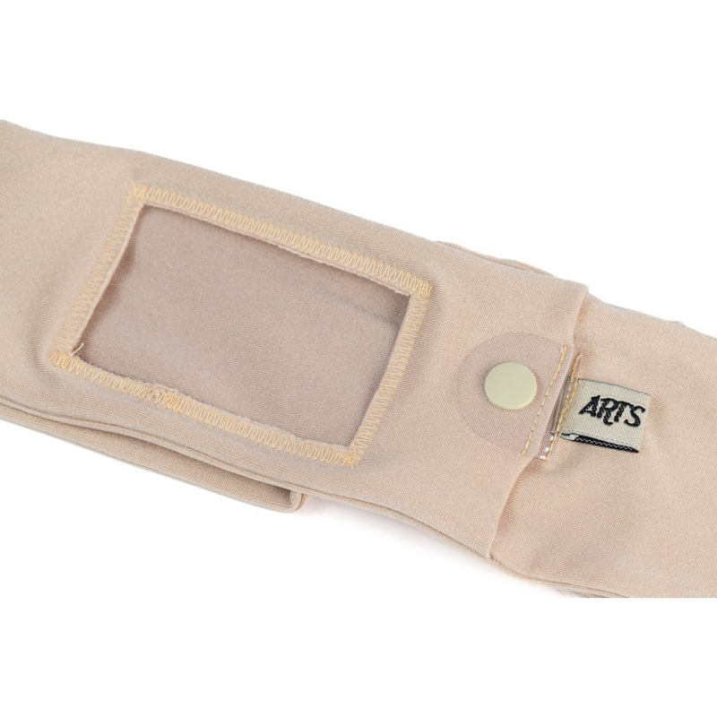 Dia pás na inzulínovou pumpu s okénkem, béžový