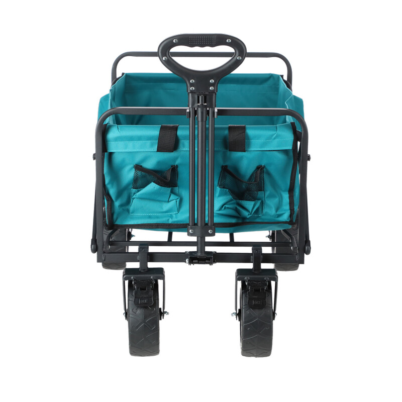 Skládací přepravní vozík s nosností 90kg, tyrkysový
