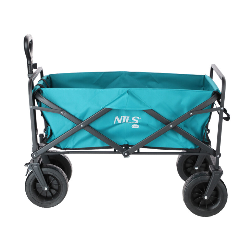 Skládací přepravní vozík s nosností 90kg, tyrkysový