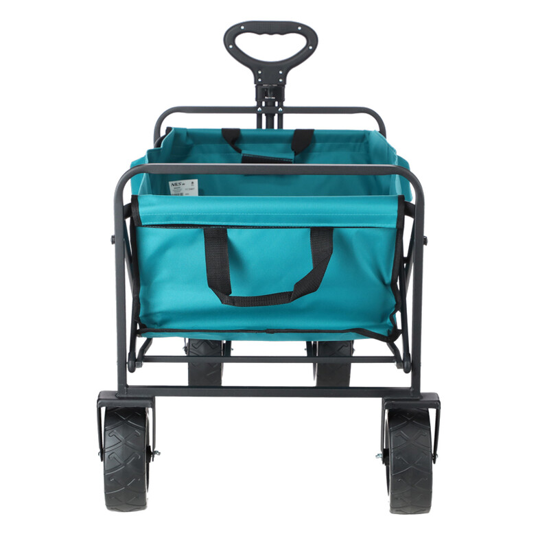 Skládací přepravní vozík s nosností 90kg, tyrkysový
