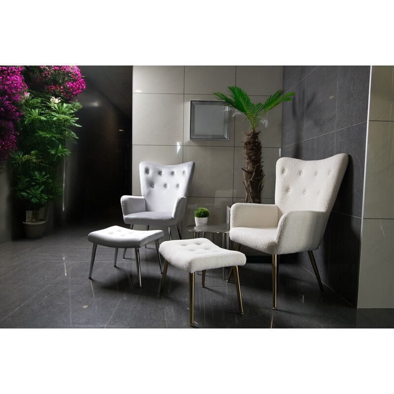 Relaxační křeslo s podnožkou Silver Luxury