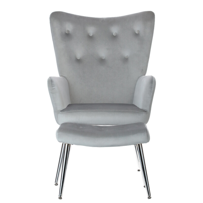 Relaxační křeslo s podnožkou Silver Luxury