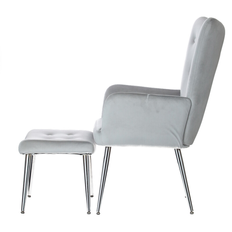 Relaxační křeslo s podnožkou Silver Luxury