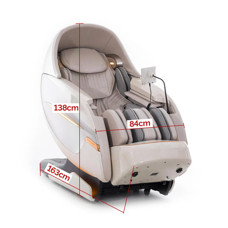 Masážní elektrické křeslo ProLux 4D MASSAGER s ionizátorem vzduchu, bílé