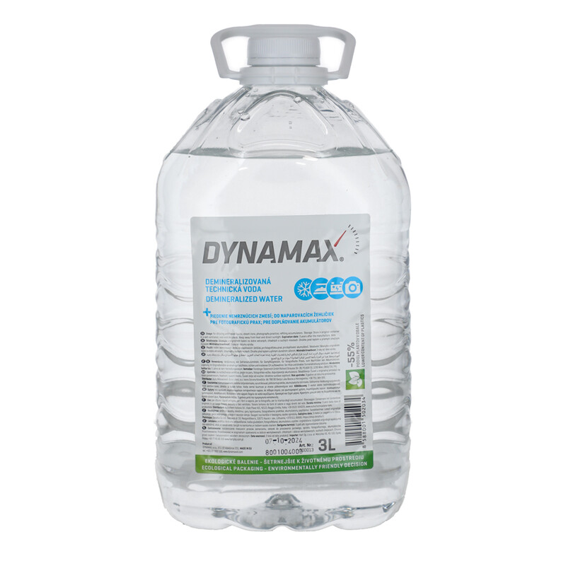 Demineralizovaná technická voda Dynamax, 3 l