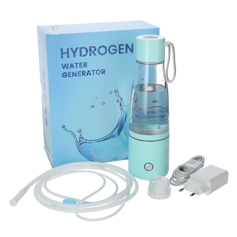 Láhev na výrobu vodíkové vody, tyrkysová