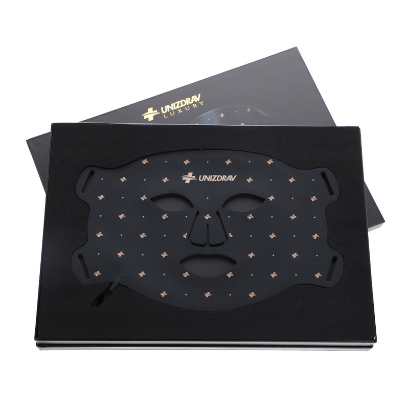 LED maska se světelnou terapií a NIR světlem na obličej a krk UNIZDRAV