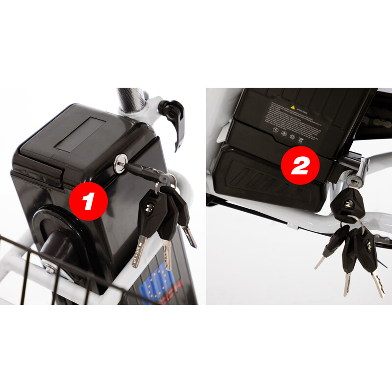 Tříkolové elektrické kolo Tornádo ZTECH, stříbrné