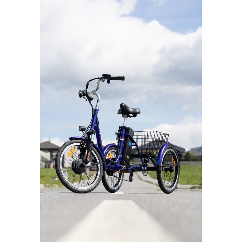 Tříkolové elektrické kolo Tornádo ZTECH, modré