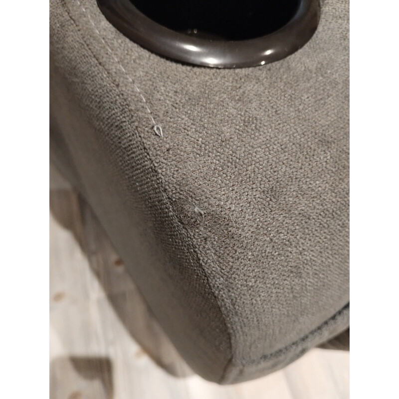 Relaxační polohovací křeslo, antracitová látka (Používaný kus)