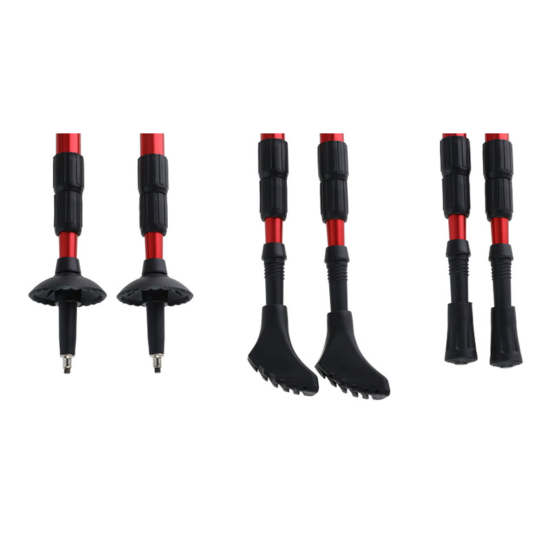 Trekingové hole, červené