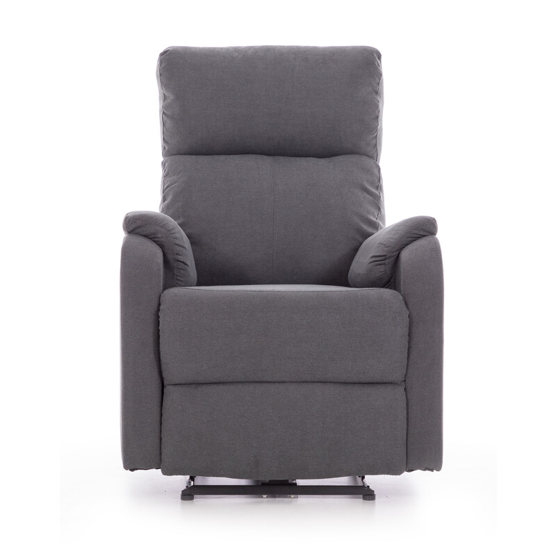 Relaxační polohovací křeslo COMFORT s funkcí masáže a výhřevu, antracitová látka