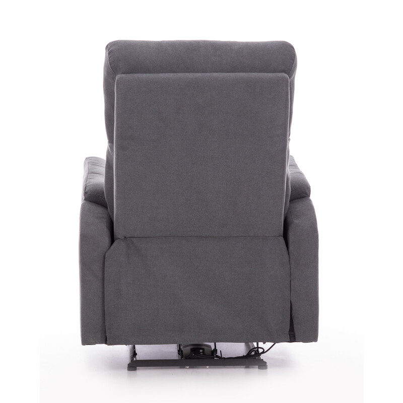 Relaxační polohovací křeslo COMFORT s funkcí masáže a výhřevu, antracitová látka