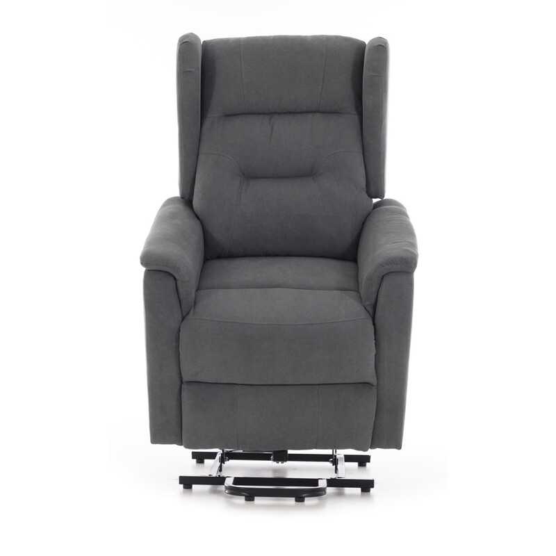 Masážní polohovací křeslo s vyklápěním COMFORT+, antracitová látka