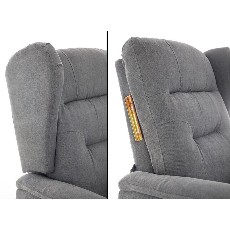 Masážní polohovací křeslo s vyklápěním COMFORT+, antracitová látka