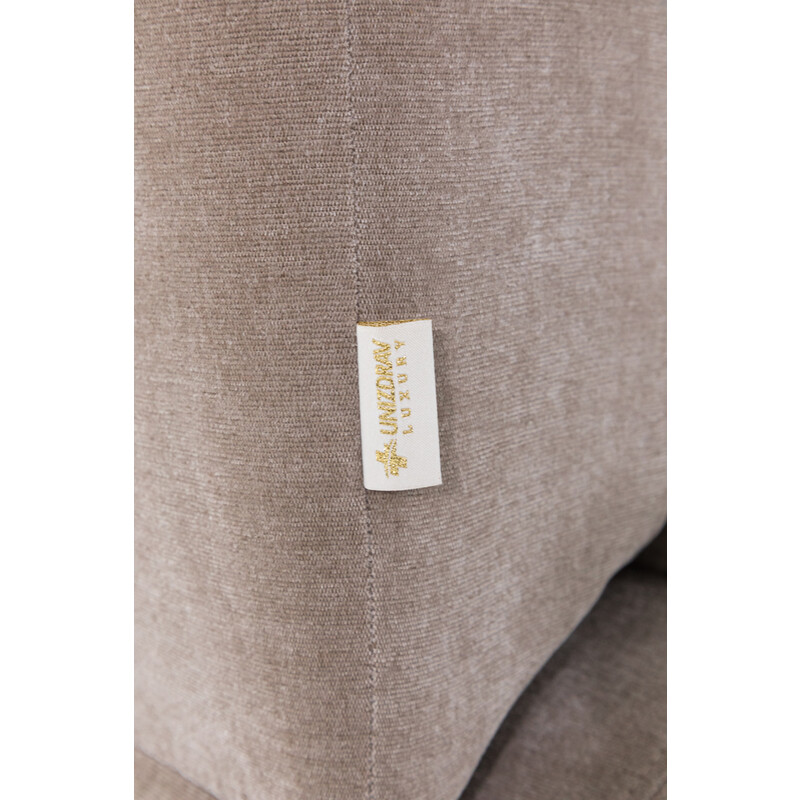 Relaxační polohovací křeslo, tmavoběžová látka