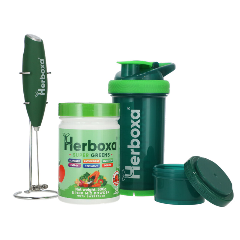 Herboxa SUPER GREENS Ledová broskev, 300 g