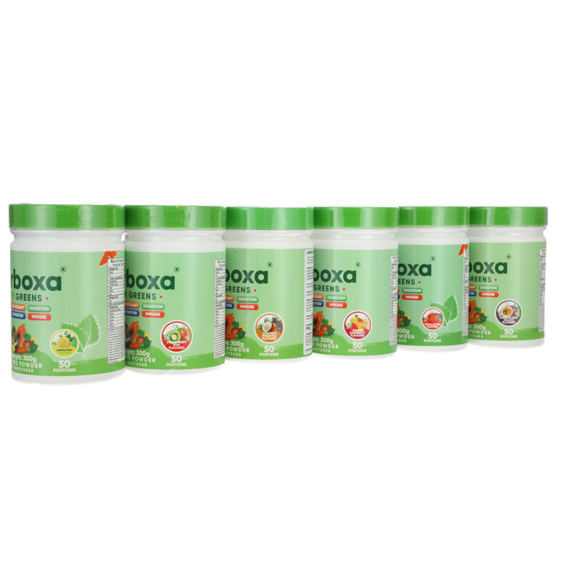 Herboxa SUPER GREENS Jahoda & kiwi, 300 g