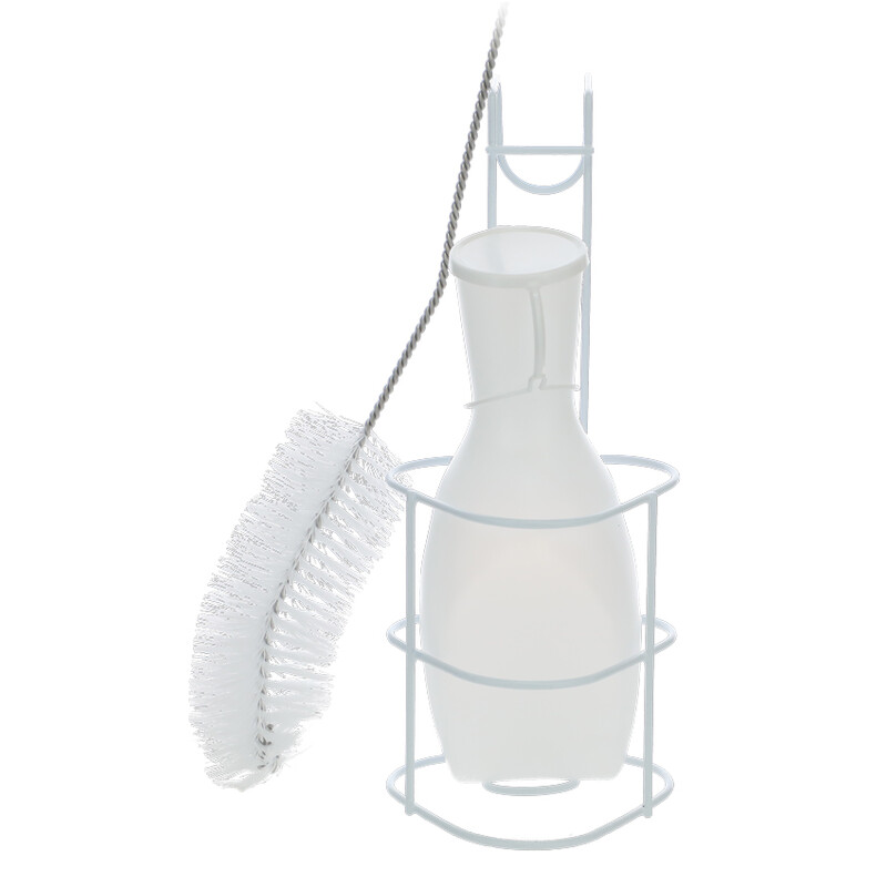 Láhev na moč s držákem a kartáčem