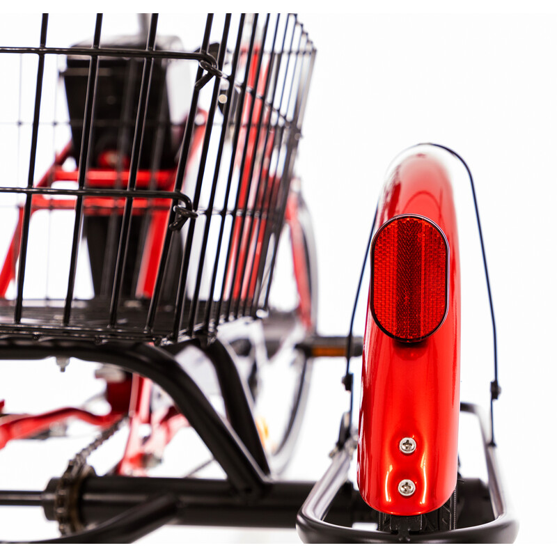 Tříkolové elektrické kolo Tornádo ZTECH, červené