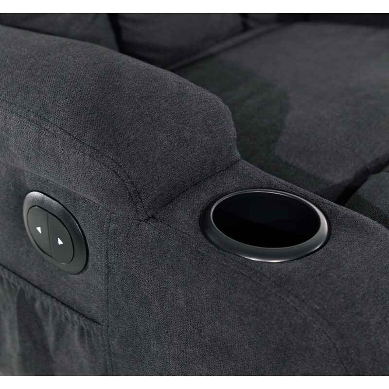 Relaxační polohovací křeslo, černá látka (Používaný kus)