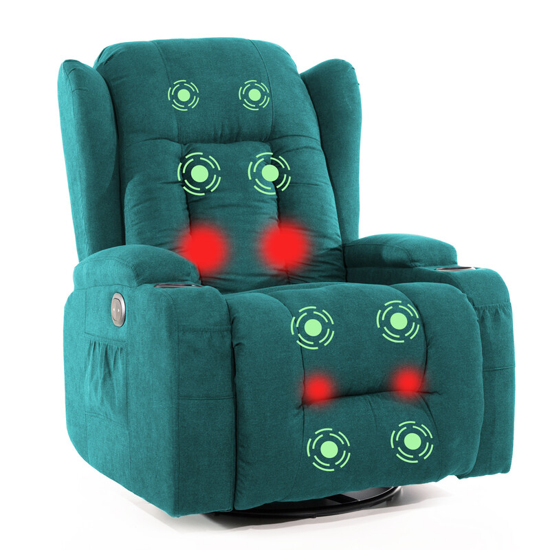 Relaxační polohovací křeslo, černá látka (Používaný kus)