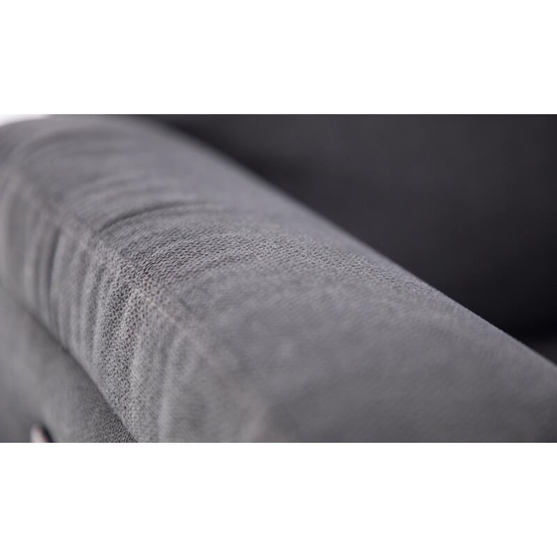 Relaxační polohovací křeslo COMFORT Ušák s funkcí masáže a výhřevu, antracitová látka