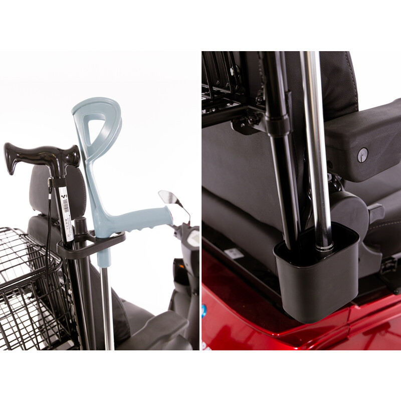 Držák na berle a hole pro elektrické skútry