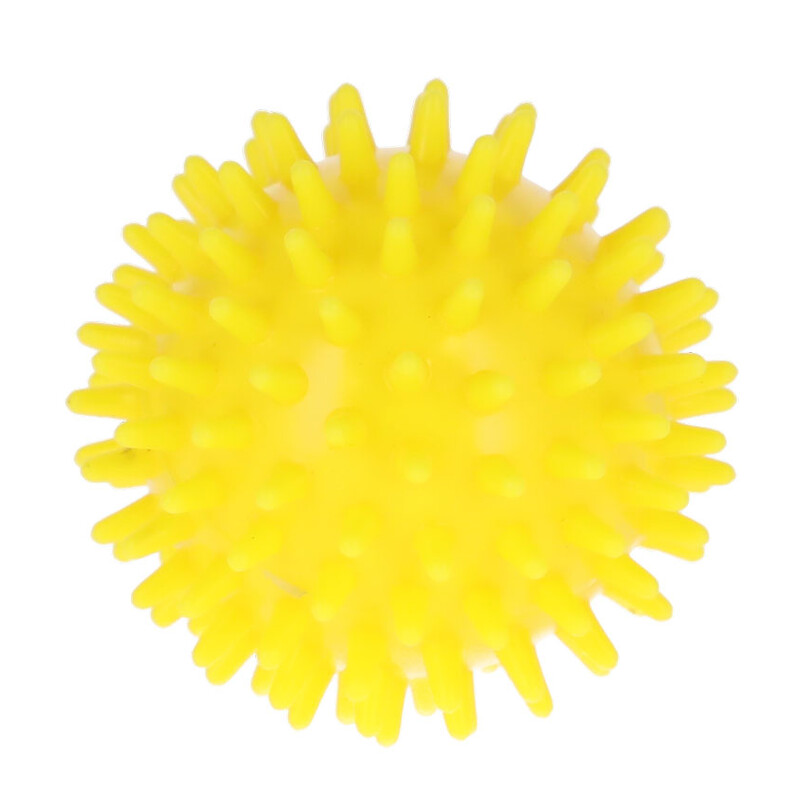 Masážní míček – ježek, žlutý 7 cm