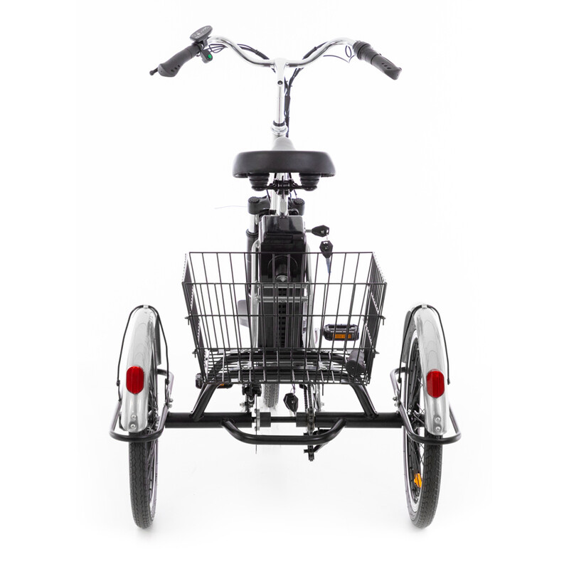 Tříkolové elektrické kolo Tornádo ZTECH, stříbrné