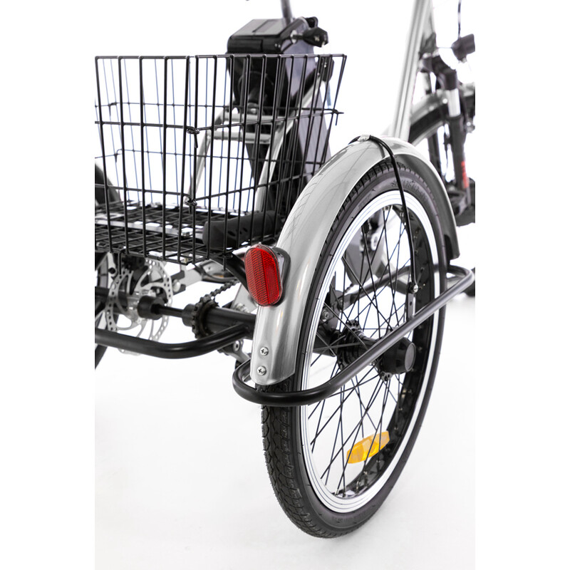 Tříkolové elektrické kolo Tornádo ZTECH, stříbrné