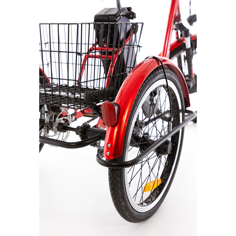 Tříkolové elektrické kolo Tornádo ZTECH, červené